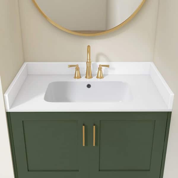 Resin Splash NTQ Bmy 36 in. Vanity Backsplash Solid Surface Resin 4 in. Bathroom ...