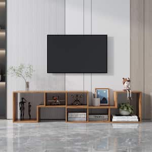 41 in.W Fir Wood Double L-Shaped TV Stand Fits TV's up to 50 in. Display Shelf, Bookcase Shelf for Living Room