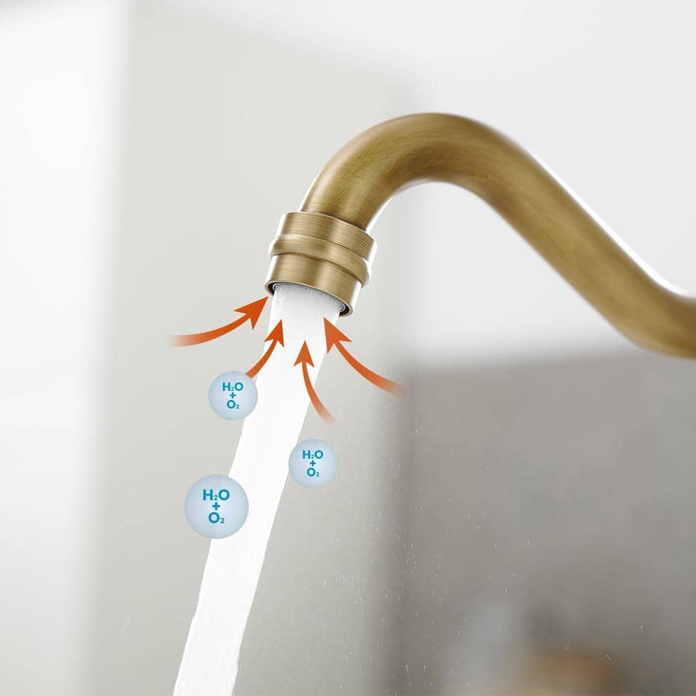 Antique Brass Single Handle Kitchen Faucet with Ceramic Disc Valve