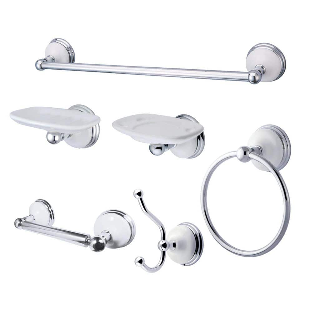 Traditional 6-Piece Bath Hardware Set in Polished Chrome price history on PriceWatchPro