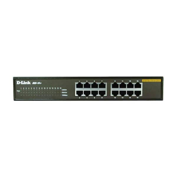 D-Link 16-Port 10/100 Unmanaged Desktop or Rackmount Switch