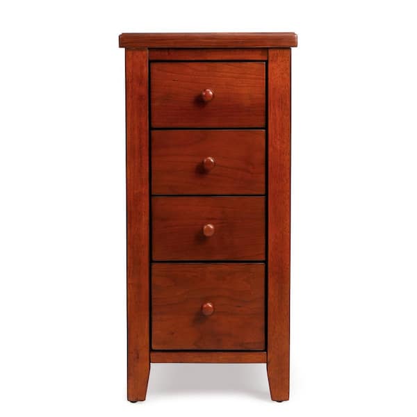 Butler Specialty Company Kelton 11.5 in. W Medium Brown Rectangular Wood 4-Drawer End Table