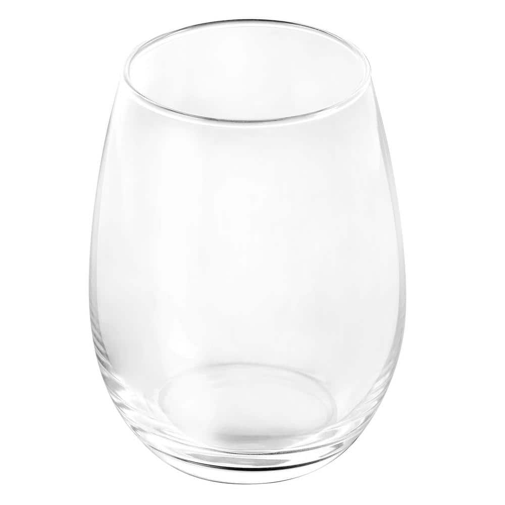 Classic Clear Glass 19oz Stemless Wine Glass Set, 4-Piece