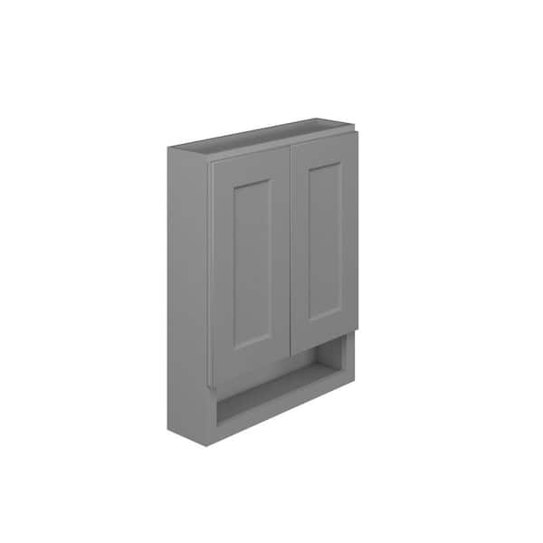 Kunal Kitchens Cumberland Recessed 24 in. W x 30 in. H x 6 in. D Plywood Assembled Bath Base Cabinet in Painted Stratus