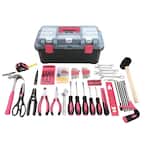 Household Tool Kit with 16.5 in. Tool Box Pink (170-Piece)