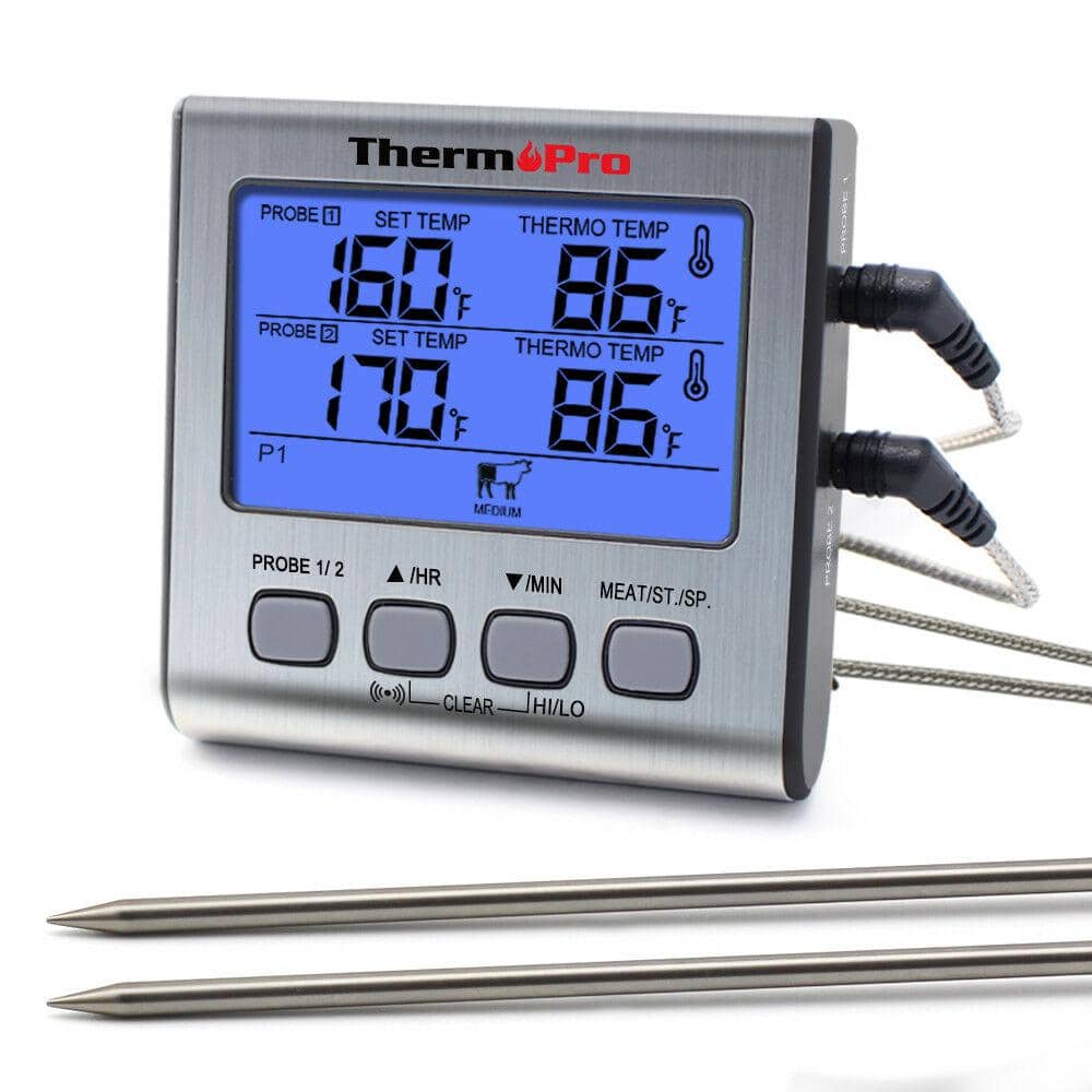 TS-TP20 Digital Meat Thermometer, Thermometer Smoker Cooking Food BBQ  Thermometer Dual Probe Digital Thermometer, Digital Cooking Food Meat