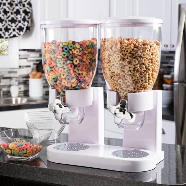 Tokokimo Double Cereal Dispenser, Not Easy to Crush Cereal