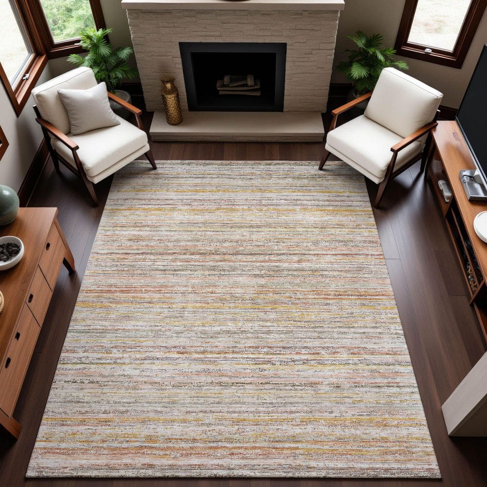 Mayfield Premium Machine Washable Abstract AMF1239 Terracotta 10 ft. x 14 ft. Area Rug price history on PriceWatchPro