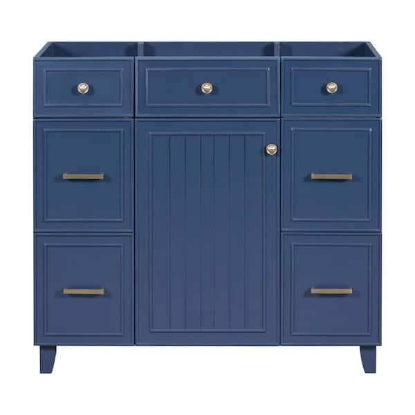 Staykiwi 36 in. W x 17 in. D x 33 in. H Freestanding Bath Vanity Cabinet without Top in Navy Blue
