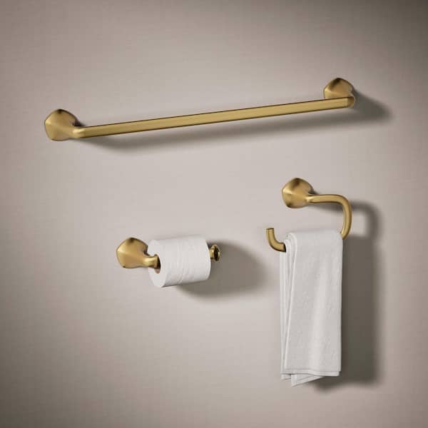 Sundae 3-Piece Bath Hardware Set in Vibrant Brushed Moderne Brass