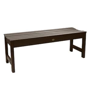 Lehigh 4 ft. 2-Person Weathered Acorn Recycled Plastic Outdoor Picnic Bench