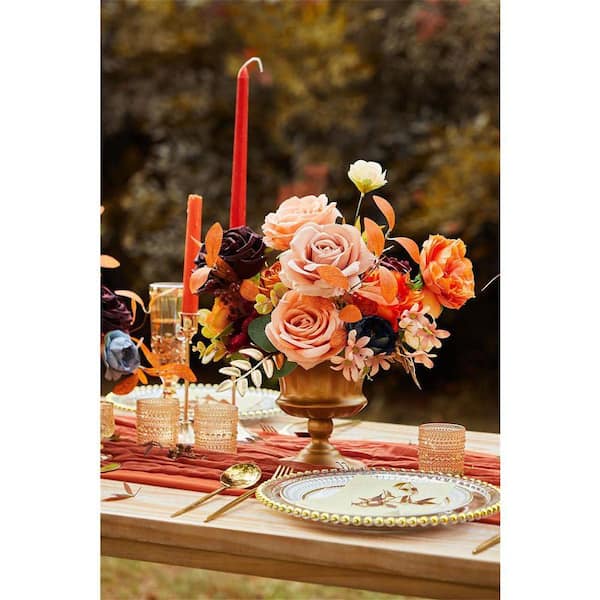 14 in. Pink Indoor/Outdoor Artificial Roses UM834M - The Home Depot