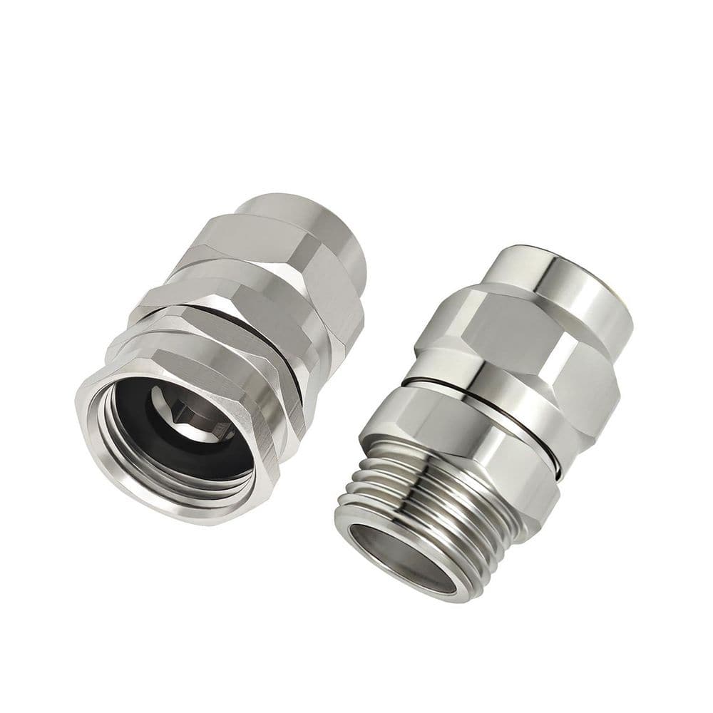 5/8 in. Solid Brass Garden Hose Repair Kit Male and Female Replacement Ends, Leak-Proof Connector Set