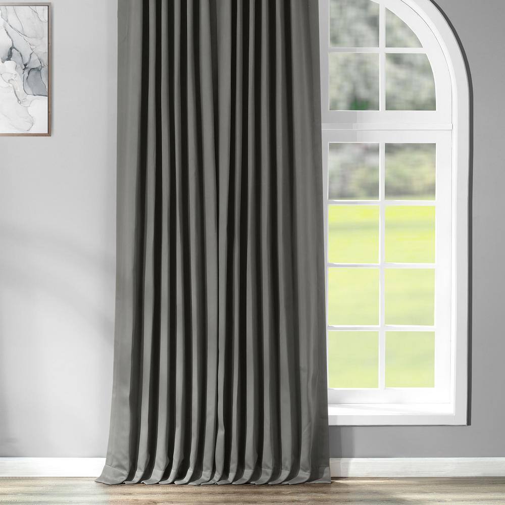 Anthracite Grey Doublewide Blackout Polyester Curtain Panel 100" x 108"