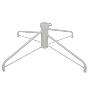 White Metal Christmas Tree Stand for 12 ft. Artificial Trees