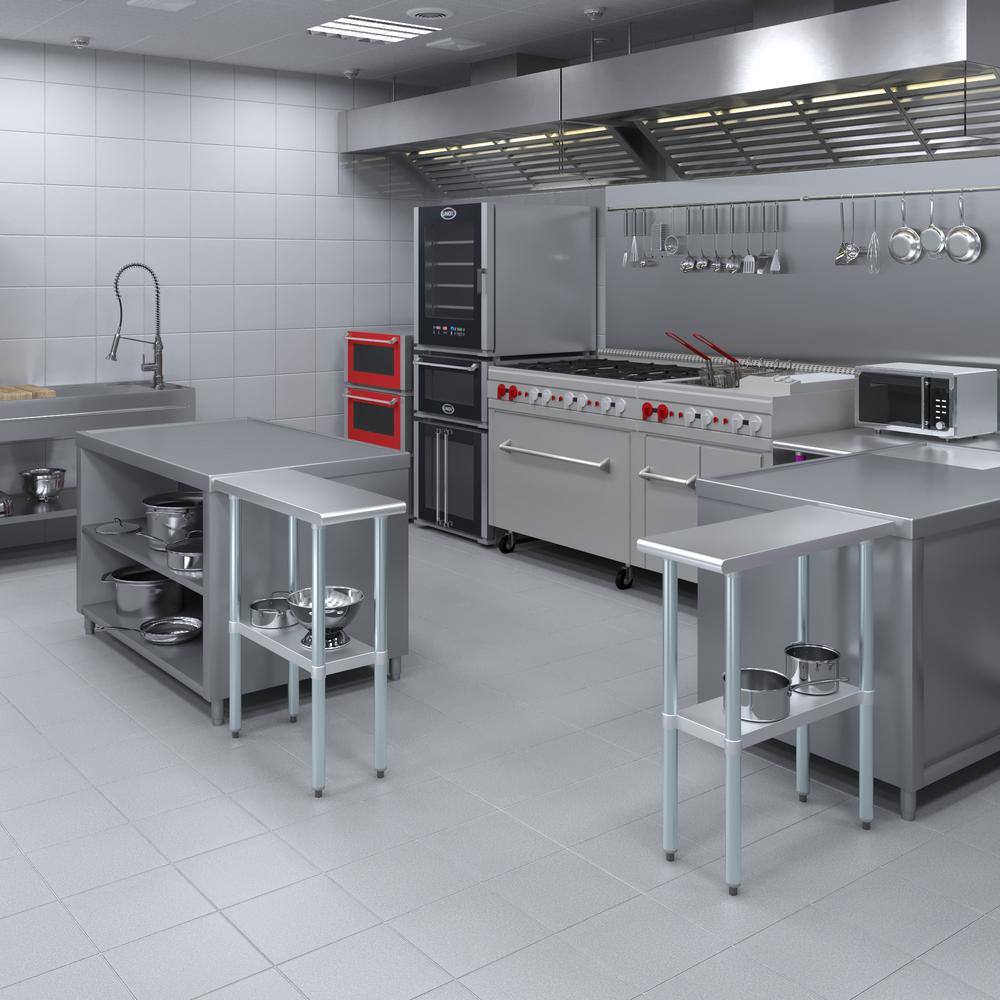 30" x 12" Stainless Steel Utility Work Table with Shelf