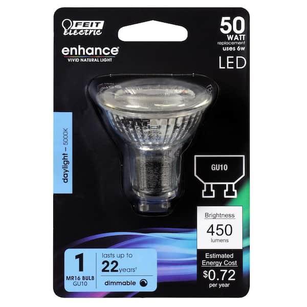 Torkase GU10 Dimmable LED Bulb – 5W 500LM Warm White 2700K, 40° Beam, 6-Pack – Replaces 50W Halogen, 90% Energy Savings