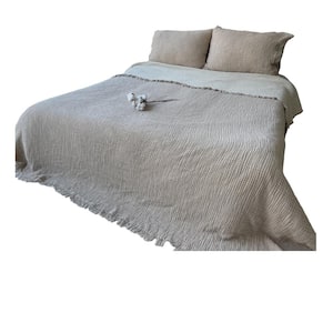 Muslin 4-Layers, Cotton Bed Cover Blanket, Mink, 63 in. x 90 in. Twin Size