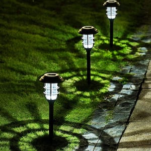 voona Solar LED Outdoor Lights 8-Pack Stainless Steel Pathway Landscape lights 
