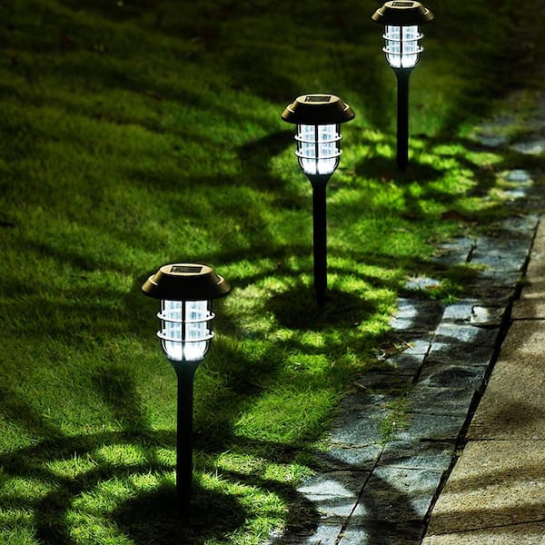 Solar Black LED Path Light with Waterproof (8-Pack)