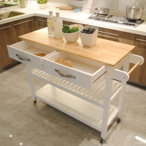 White Kitchen Island Dd109622 The, Portable Dishwasher Kitchen Island