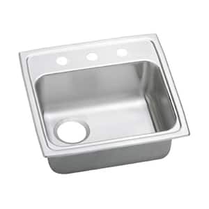 Celebrity Drop-In Stainless Steel 20 in. 2-Hole Single Bowl ADA Compliant Kitchen Sink