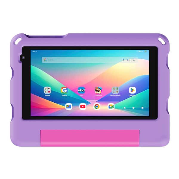 7 in. A7 Educational Kids Tablet with Epic and Lingokids 32GB with Parental Controls and Kid-Proof Case