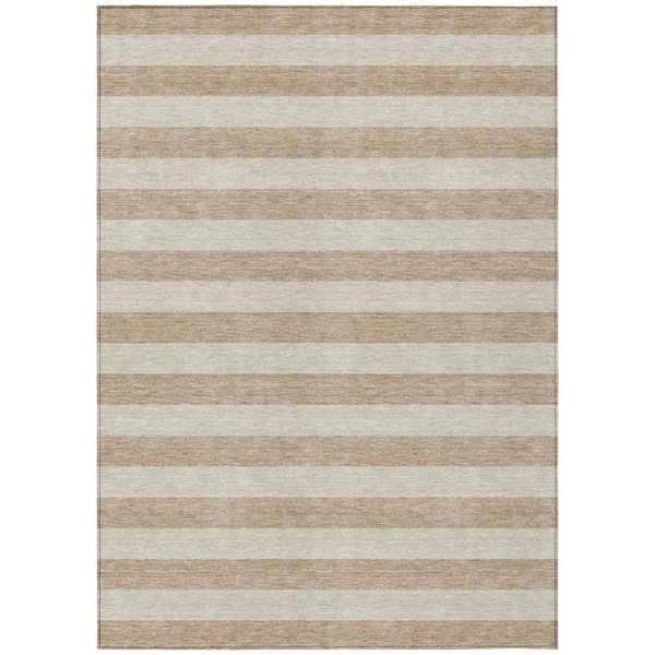 Chantille ACN530 Beige 8 ft. x 10 ft. Machine Washable Indoor/Outdoor Geometric Area Rug
