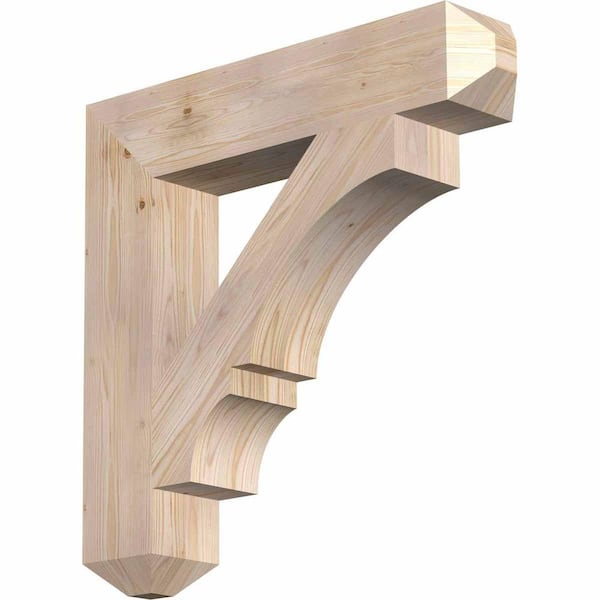 Ekena Millwork 5.5 in. x 30 in. x 30 in. Douglas Fir Balboa Craftsman Smooth Bracket