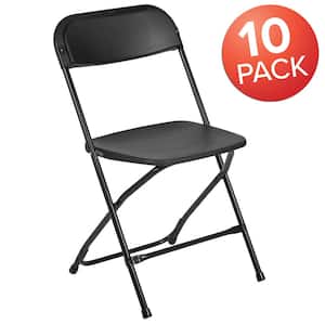 Black Metal Folding Chair (Set of 10)
