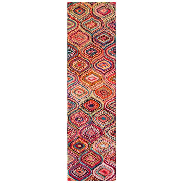 Nantucket 2 ft. x 9 ft. Yellow/Multi Monochrome Multi Runner Rug