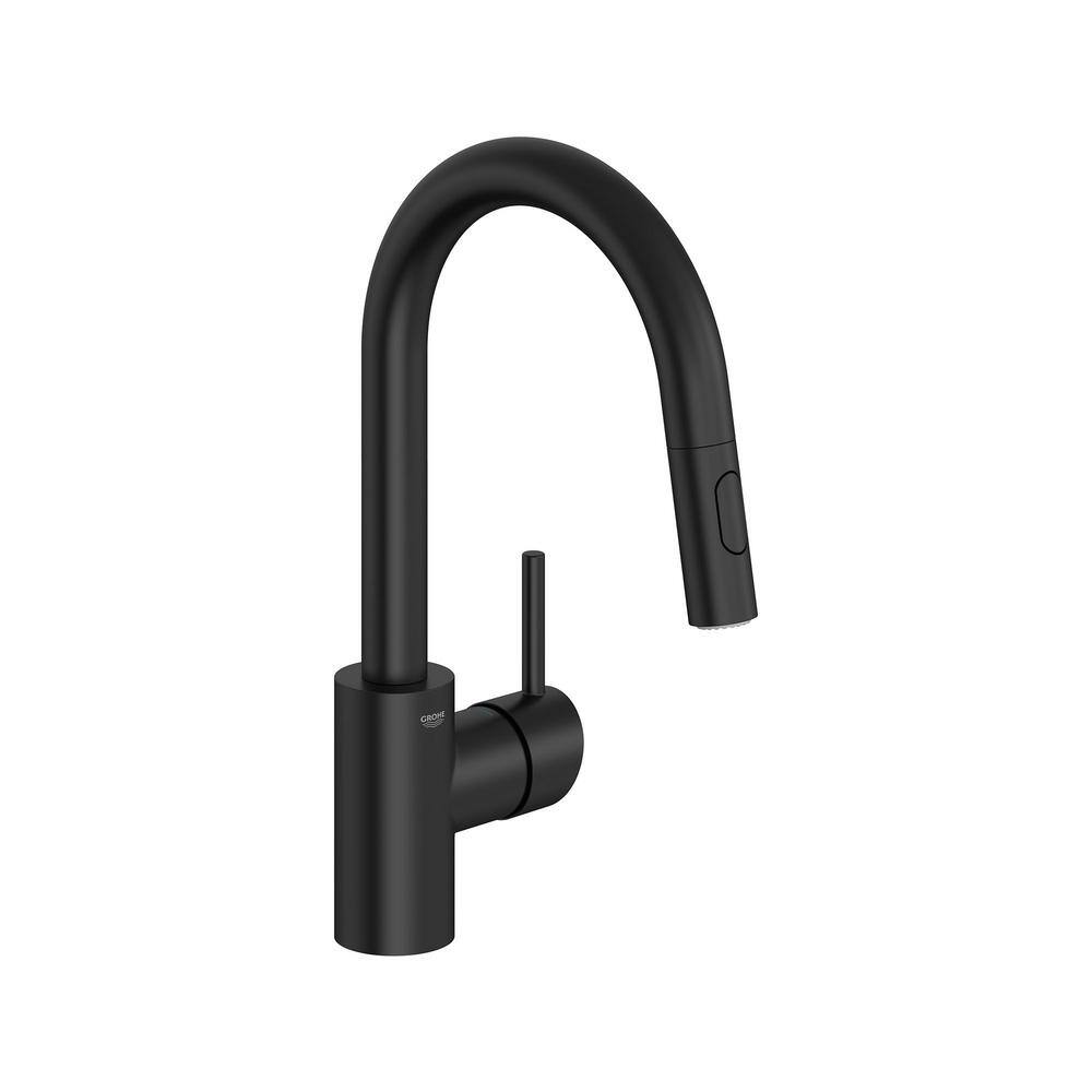 GROHE Concetto Matte Black Tub Spout – Wall Mount Bathroom Faucet