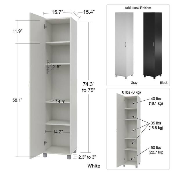 I.D. Systems 67 Tall Dark Elm Mobile Storage Cabinet with (4