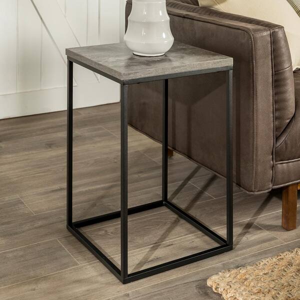 Walker Edison Furniture Company 16" Open Box Side Table - Dark Concrete