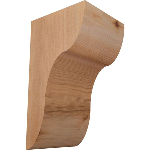 Ekena Millwork 5-1/2 in. x 6 in. x 10 in. Western Red Cedar Carmel Smooth Corbel