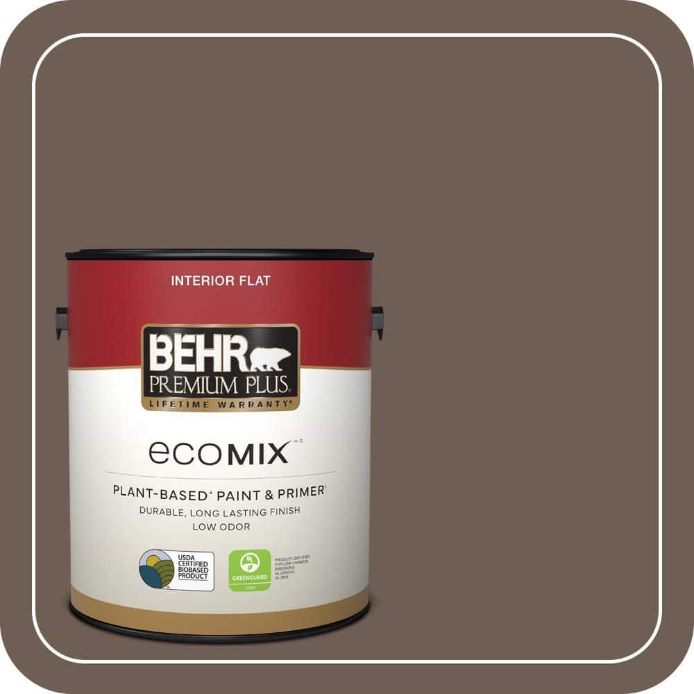 1 gal. #N210-6 Swiss Brown Flat EcoMix Plant-Based Interior Paint & Primer price history on PriceWatchPro