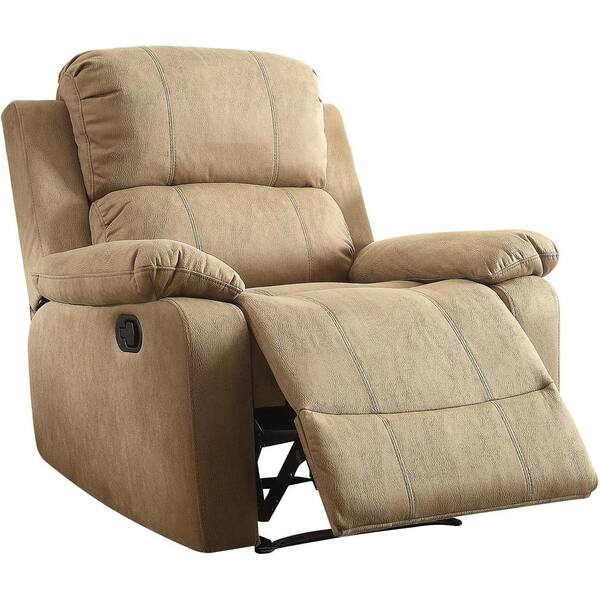 Venetian Worldwide Bina Light Brown Polished Microfiber Recliner VA ...