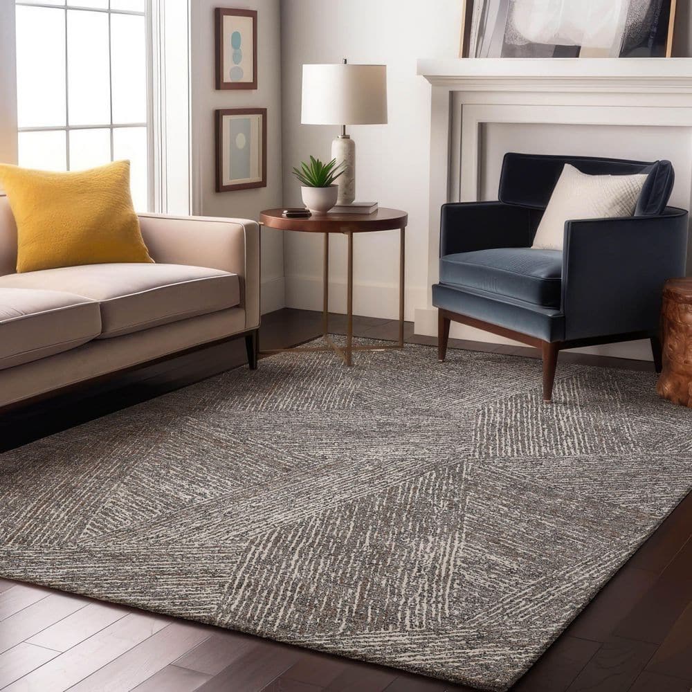 Mayfield Premium Machine Washable Abstract AMF991 Gray 3 ft. x 4 ft. Area Rug price history on PriceWatchPro