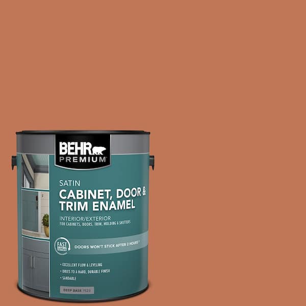 BEHR PREMIUM 1 gal. #PPU3-01 Moroccan Sky Satin Enamel Interior/Exterior Cabinet, Door & Trim Paint