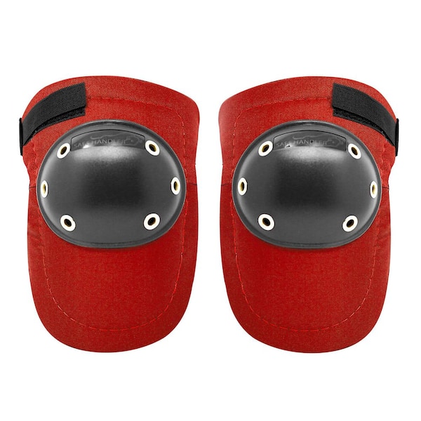 Safe Handler Tough Cap Thick Foam Padding, Adjustable Elastic Straps (RED)