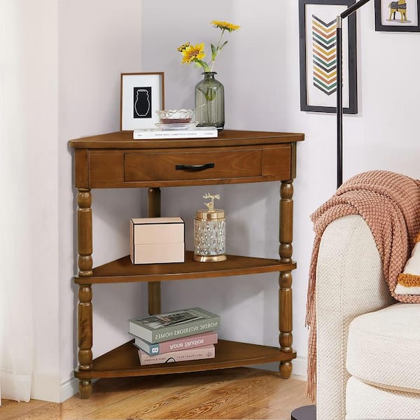 Corner end table with drawer discount