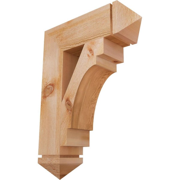 Ekena Millwork 6 in. x 30 in. x 22 in. Western Red Cedar Merced Arts and Crafts Rough Sawn