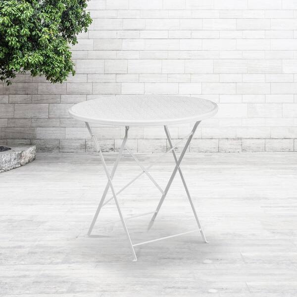 Carnegy Avenue White Round Metal Outdoor Bistro Table Cga Xu 178163 Wh Hd The Home Depot - How To Clean White Metal Outdoor Furniture Carnegy Avenue White Round Metal Outdoor Bistro Table Cga Xu 178163 Wh Hd The Home Depot - How To Clean White Metal Outdoor Furniture