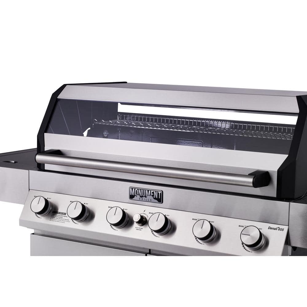 Denali 6-Burner Stainless Steel Natural Gas Grill with Side Burner