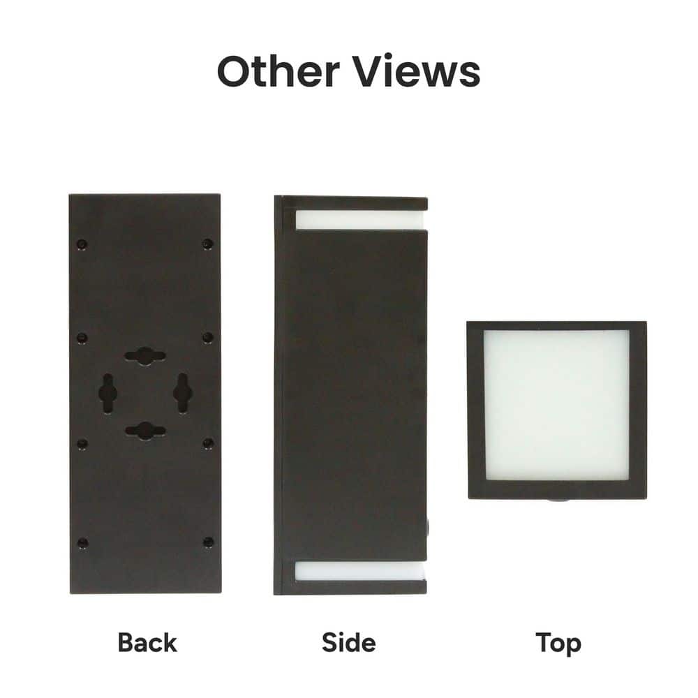Black Dual-Direction Solar LED Outdoor Wall Sconce