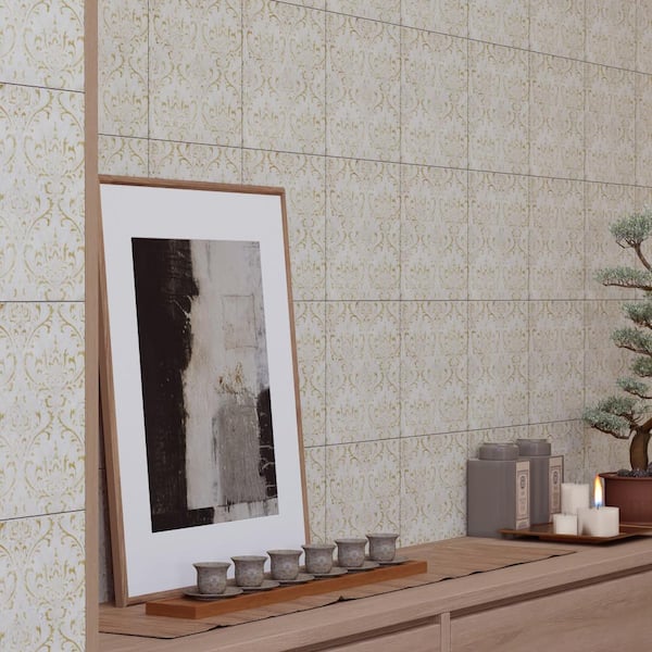 Milano Decor Daman Beige 7-7/8 in. x 7-7/8 in. Ceramic Wall Tile (11.0 Sq. Ft./Case)