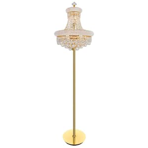 Empire 8 Light Floor Lamp With Gold Finish