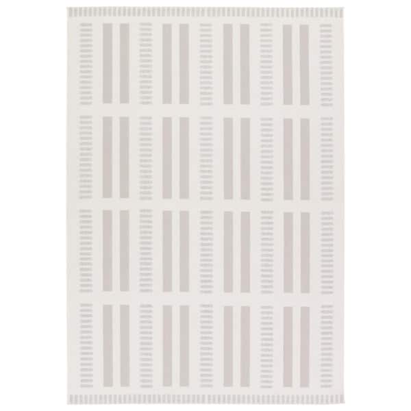VIBE BY JAIPUR LIVING Adisa 8 ft. x 10 ft. Cream/Gray Striped Indoor/Outdoor Area Rug