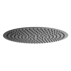 1-Spray Patterns with 1.8 GPM 16 in. Ceiling Mount Rain Fixed Shower Head in Black Matte