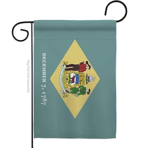 13 in X 18.5 Delaware States Garden Flag Double-Sided Regional Decorative Horizontal Flags